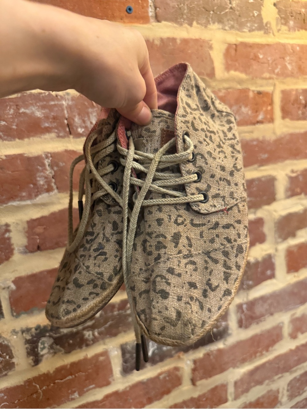 Toms Tan Leopard Print Espadrilles